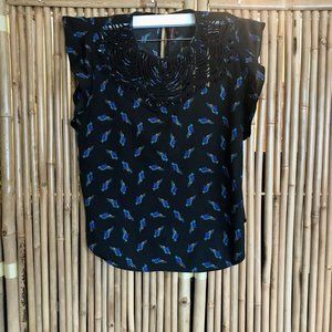 Anthropologie Fluttered Cutwork Blouse